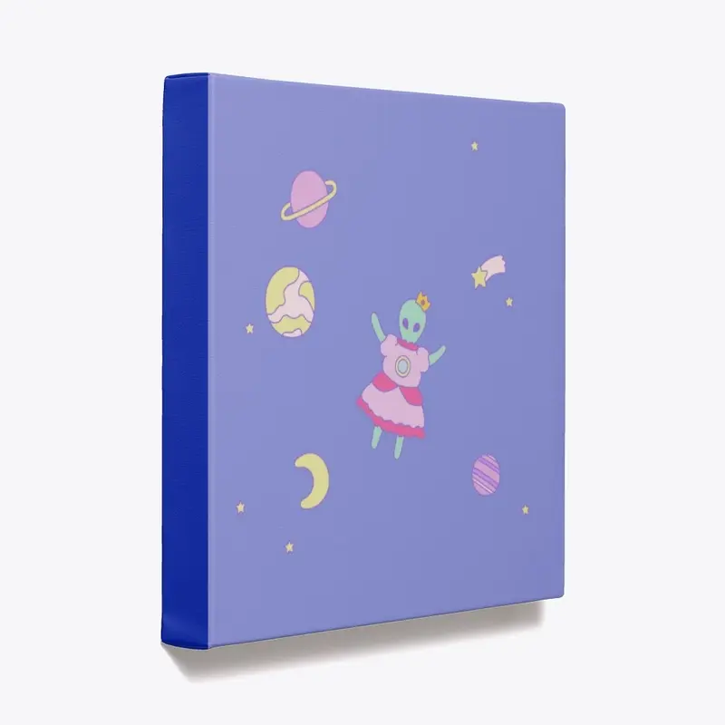 Princess Alien on Canvas