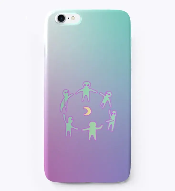 Aliens Abducting The Moon Phone Case