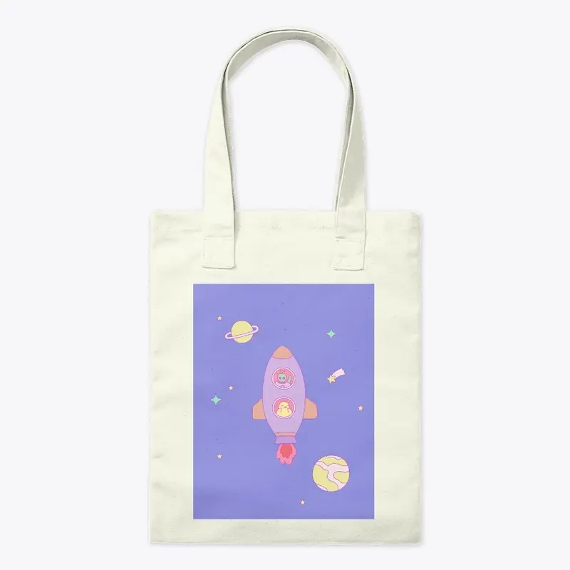 Princess Alien and Chick Tote Bag